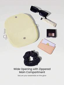 GLOWMODE 1.5L Easy Commute Water-Resistant Shoulder Strap Bag With Clippable Nano Pouch Daily Casual - French Vanilla - View 3