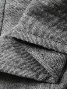 DAZY 2pcs/Set Young Girls Round Neck Twist Knot Sleeveless Shirt And Leggings Set - Grey - View 6