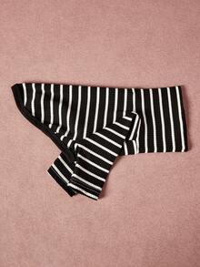 PETSIN Pawparrel Striped Long Sleeve Warm And Comfortable Sweatshirt, Autumn/Spring - Multicolor - View 2