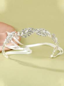 Cirelle Bentiță de păr cu flori din cristale și perle – accesoriu de păr elegant și reglabil pentru mireasă, accesoriu de păr în stil prințesă pentru mireasă, domnișoare de onoare, petreceri și ținute de zi cu zi - Multicolor - Vizualizare 10