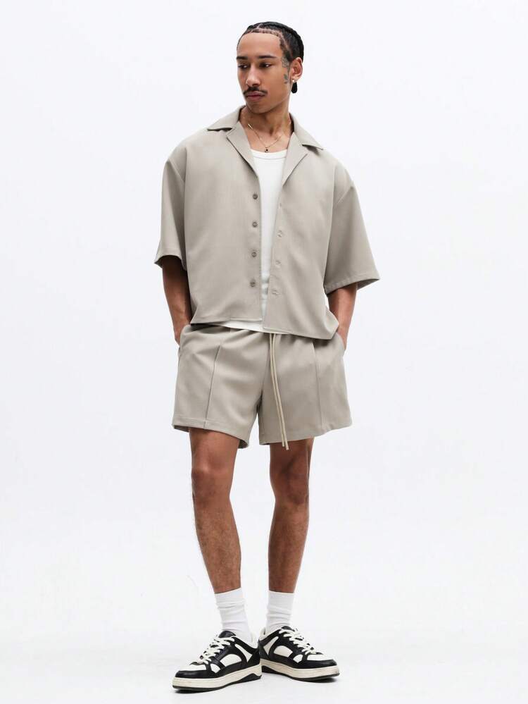 Button Down Shirt And Shorts Co-Ord Set
