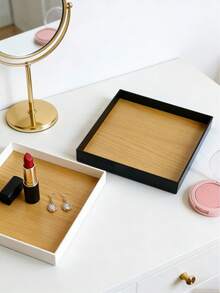 Haus Hana 1pc Ins-Style Decorative Storage Tray Round Square Moon Shape Organizer For Entryway Living Room Tabletop Cup Aromatherapy Hair Tie Small Items - Multicolor - View 6