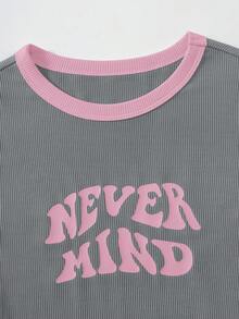 Everyssa 男士休闲字母印花T恤连体衣，夏季 - 彩色 - 查看 4