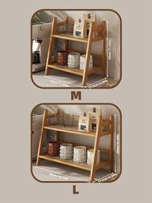 Madebyblanc 1 pieza Estantería de almacenamiento de escritorio minimalista de doble capa, estantería de almacenamiento de cosméticos y snacks, y estantería para colocar y organizar figuras - Multicolor - Ver 6