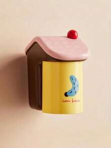 Joivida Toothbrush And Rinse Cup Holder Set Wall Mounted Bathroom Organizer All Occasion Magnetic Drill Free Colorful Dopamine Style Rack