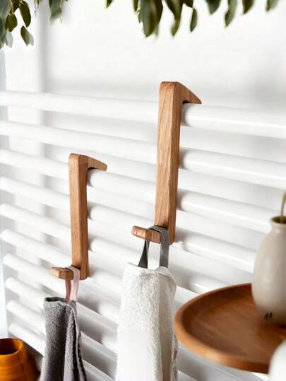 Madebyblanc 1 Móc Treo Khăn Bằng Gỗ Tự Nhiên Cao Cấp, Bền Chắc, Gắn Tường, Tiết Kiệm, Phong Cách Bohemian Hiện Đại, Nông Trại, Mộc Mạn, Quà Tặng Tân Gia Cho Phòng Tắm, Lối Vào, Tủ Quần Áo, Trang Trí Nhà Cửa, Trang Trí Tường