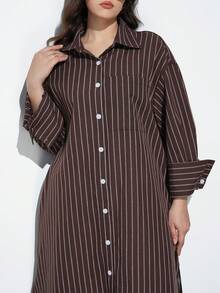 Maija Hàng mới về mùa xuân sớm 2026 dành cho người có thân hình đầy đặn, phù hợp cho mọi mùa, trang phục nữ mùa thu, phong cách Bohemian phương Tây, trang phục công sở thường ngày, trang phục thanh lịch cổ điển đa năng, trang phục Nashville, lễ Phục sinh, Giáng sinh, trang phục Giáng sinh, áo tank top dây buộc màu trơn thường ngày dành cho nữ đi làm, trang phục công sở thường ngày, dự đám cưới, đầm maxi kẻ sọc nâu thanh lịch mùa thu/đông, đầm dự tiệc năm mới, đầm nữ mùa thu/đông. - màu nâu - Xem 4