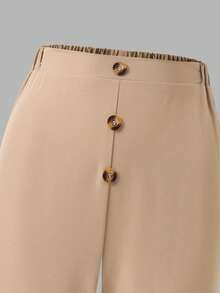 3pcs Casual Sleeveless Blazer Outfit (Including Long Sleeve Top And Pants) For Teen GirlSuitable For Everyday Casual And Commuting Wear