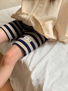 DAZY Girls' Striped Print Casual Versatile Shorts - Blue - View 1