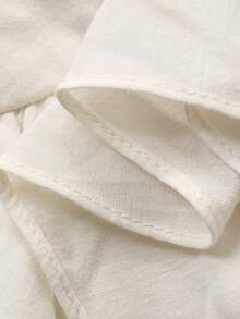 DAZY Toddler Girls' Round Neck Ruffle Trim Sleeveless Shirt & Skirt 2-Piece Set Spring - Yellow - View 9