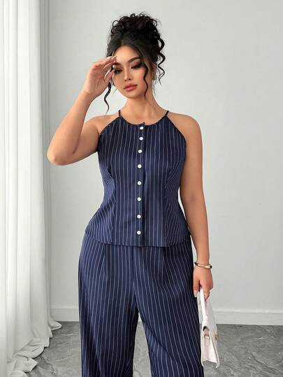 Elenzga Conjuntos de traje talla grande