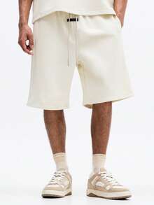 SUMWON Washed Sleeveless Tank Top And Relaxed Fit Shorts Co-Ord Set Summer Casual Outfit Cream - Khaki - View 5