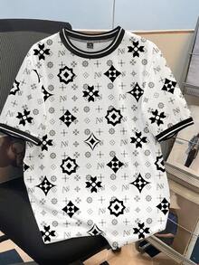 Daypath Men's Casual Printed Round Neck T-Shirt, With Knitted Cuff Design, Suitable For Outings, Sports, Friend Gifts - White - View 5