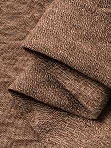 Livesso 2pcs Women Casual Collared Tie-Waist Top And Pants Set - Khaki - View 7