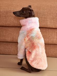 PETSIN Pawparrel 1pc Pet Autumn/Winter Double Sided Plush Elastic Comfortable Warm Fabric High Neck Dog Sweatshirt - Multicolor - View 2