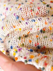 CosyJoli Áo choàng poncho dệt kim 3D kiểu Pháp thanh lịch, cỡ lớn, nhiều màu sắc, thích hợp cho nữ mùa xuân/hè. - Nhiều màu - Xem 7