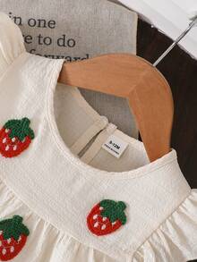 SHEIN Playful Pals 女婴牛仔连衣裙，饰有3D立体花朵图案，可爱时尚，适合春夏穿着。 - 彩色 - 查看 7