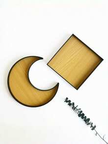 Haus Hana 1pc Ins-Style Decorative Storage Tray Round Square Moon Shape Organizer For Entryway Living Room Tabletop Cup Aromatherapy Hair Tie Small Items - Multicolor - View 8