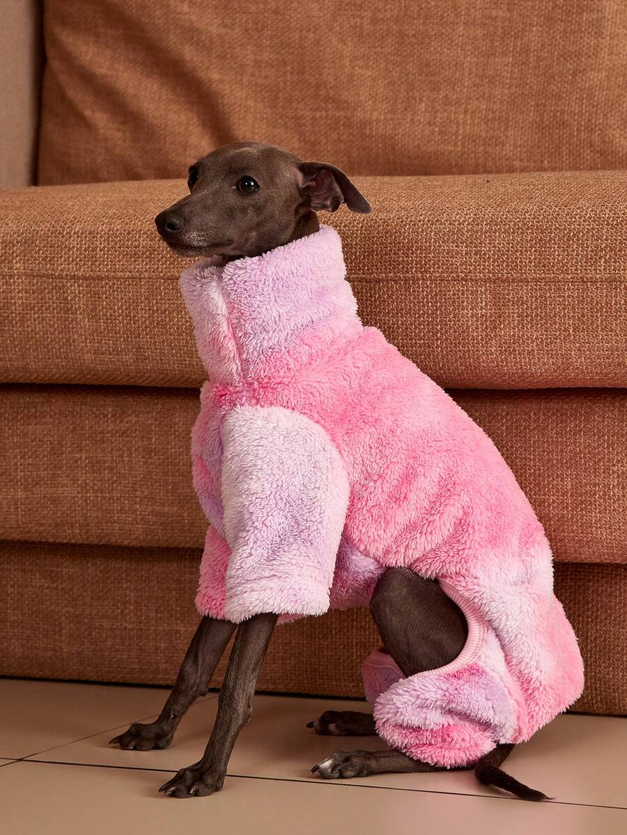 PETSIN Pawparrel 1件宠物秋冬时尚双面毛绒保暖弹力舒适狗狗高领连体衣 - 彩色 - 查看 1