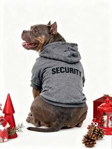 1pc Gray Hoodie, Suitable For Winter Warm Dog Clothes, Applicable For Cats And Dogs Indoor And Outdoor - Grey - View 1