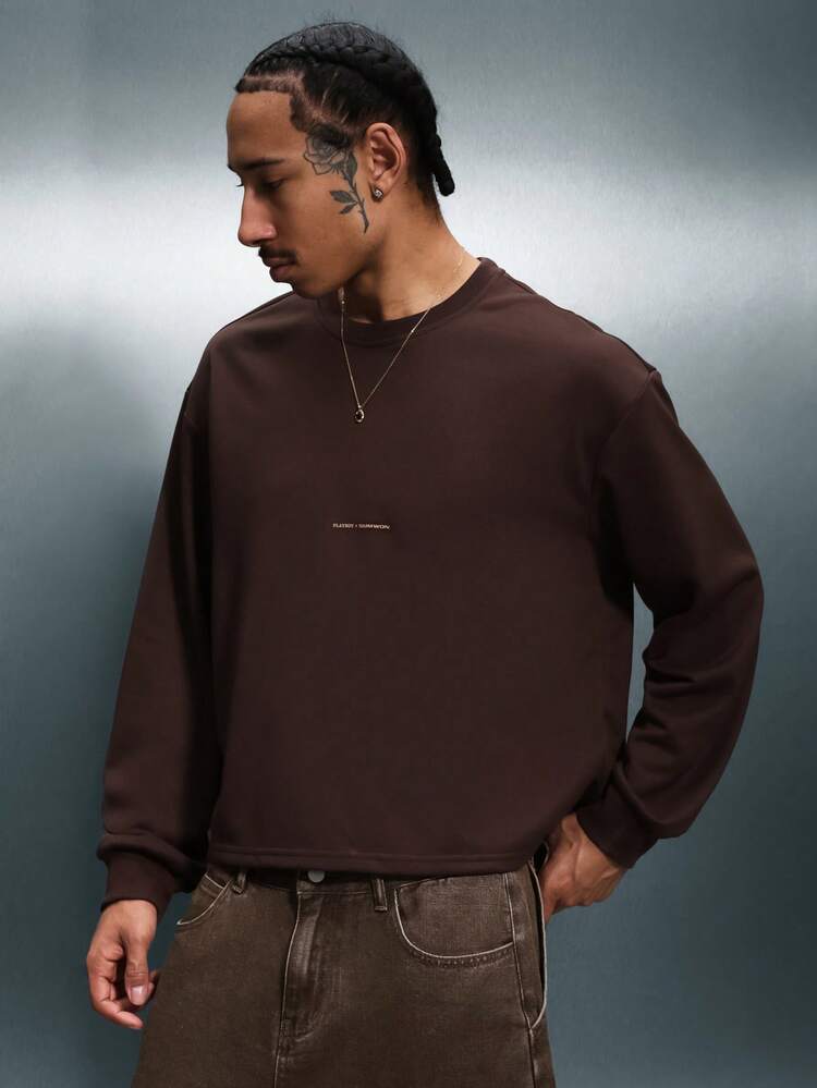 PLAYBOY X SUMWON Sweatshirt mit Rundhalsausschnitt und Schriftzug-Logo