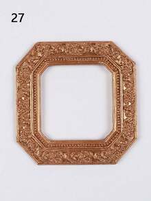 1 khung ảnh mini kiểu Châu Âu cổ điển màu vàng INS, phụ kiện trang trí móng tay, vòng cổ, trang sức, phông nền chụp ảnh, không có keo dán mặt sau. - Nhiều màu - Xem 32