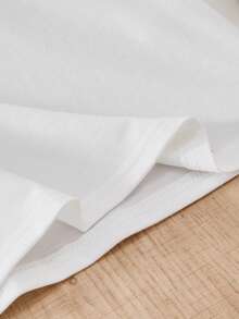 Tween Girl Contrast Lace Butterfly Sleeve Twist Hem Tee,Holiday,Summer,Travel Ruffle Sleeve Top Girls White Tops For Girls - White - View 3