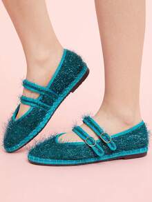 CUCCOO DOLLMOD Giày bệt Mary Jane cổ điển thoải mái dành cho nữ, màu đỏ tía, sáng bóng, thanh lịch cho Giáng sinh, tiệc Lễ Tạ ơn - Nước đá - Xem 5