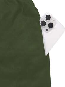 Manfinity Sport Corelite 男士松紧腰抽绳休闲夏季运动短裤 - 黑色 - 查看 5