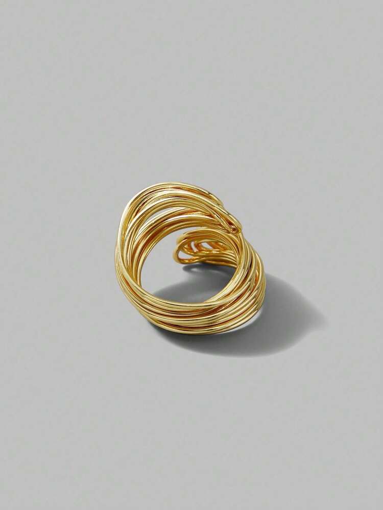 18k Gold-Plated Wrapped Wire Minimalist Ring