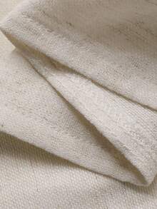 Livesso 女士高领收腰条纹中长连衣裙 - 米色 - 查看 7