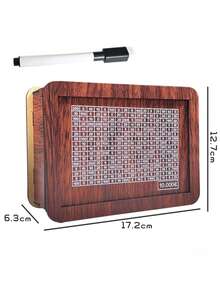 1个木制储蓄罐，带计数目标，可DIY组装，适合成人，创意家居装饰，返校礼物，学生学习工具