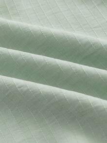 HIMLAND 男士纯色缺口领短袖T恤和抽绳腰斜插口袋长裤套装 - 綠色 - 查看 5