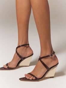 SHUZIA Women's Comfort Minimalist Ankle Strap Wedge Sandals