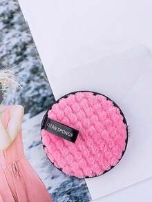 1/3/6PCS Round Soft Easy-To-Use Facial Cleansing And Makeup Remover Pads For Travel Daily Beauty Care - Pink - View 2