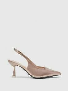 CUCCOO BIZCHIC Women's Fashion Versatile Pointed Toe Buckle Pumps Valentine's Day - Bronze - View 2