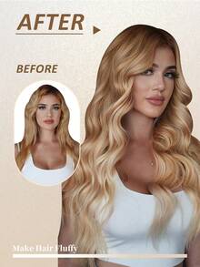 K型接发，100%真人发，#T8-P8/613，渐变胡桃棕至灰棕和漂白金，直发造型，长度14-22英寸。V型接发，丝滑无痕，隐形效果，顶级品质，发尾浓密，健康真人发，50片/包，热熔接发，持久耐用，适合女性/女孩日常使用，尤其适合发量稀少和沙龙级使用。 - T8-P8/613 - 查看 4