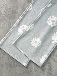 Coolqubz 两件套印花连帽卫衣和直筒裤运动套装，适合青少年男孩，男女皆宜的街头风格