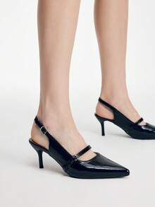 Mnmlis Escarpins à bout pointu élégants et polyvalents pour femmes - Noir - Voir 7