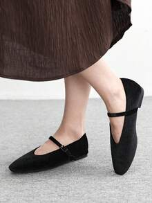 CUCCOO BIZCHIC أحذية مسطحة كاجوال أنيقة وراحة وشاملة، مناسبة للمشي والسفر والعطلات - أسود نقي - مشاهدة 3