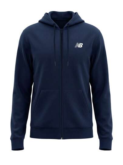 New Balance Essential Men's Full Zip Hoodie Navy Blue