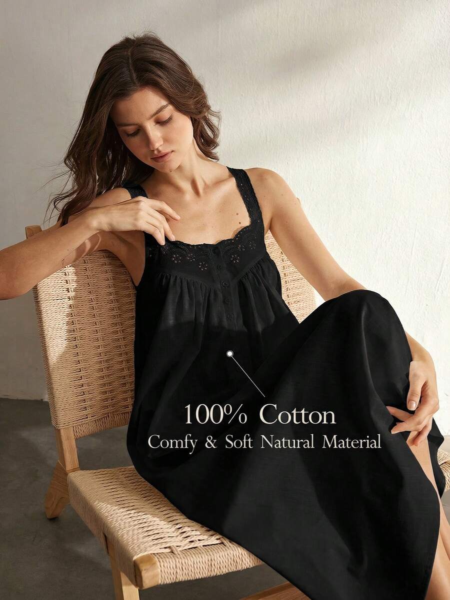 Ocili Women's Solid Color Sleeveless Casual Dress - Black - View 1