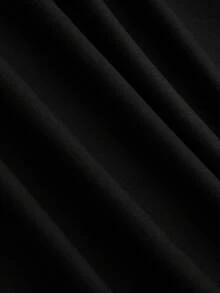 Lyrianda 大码女士优雅派对鸡尾酒礼服，酒红色，金属装饰，修身短款连衣裙 - 黑色 - 查看 7