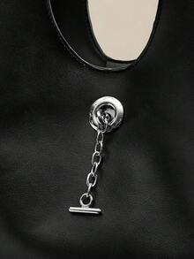 SHECARRY Women's Tote Bag, Large Capacity Shoulder Bag, Suitable For Commuting And Daily Use - Black - View 7