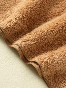 SHEIN 男婴可爱休闲蓬松卡其色卡通图案连帽泳衣 - 彩色 - 查看 7