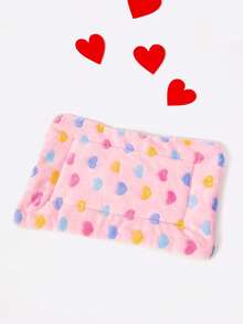 PETSIN Valentine's Day Pet Print Heart-Shaped Warm Pet Bed Is Suitable For Cats And Small Dogs To Sleep On - Pink - View 6