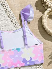 女童碎花泳衣套装 - 彩色 - 查看 4