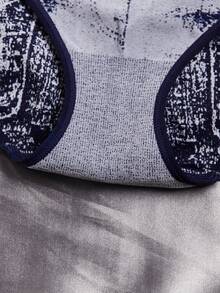 SHAPORA 3pcs/Pack Women's Denim Print Briefs - Multicolor - View 5