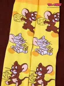 TOM & JERRY X Joivida 1双猫鼠图案男女通用中筒袜，吸汗透气。 - 黃色 - 查看 7