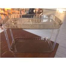 1pc Bathroom Organizer Shelf Toilet Washstand Makeup Holder Desktop Storage Rack,For Holiday Beach, Bathroom Collection, Bedroom Collection, Large Capacity - Clear - View 10